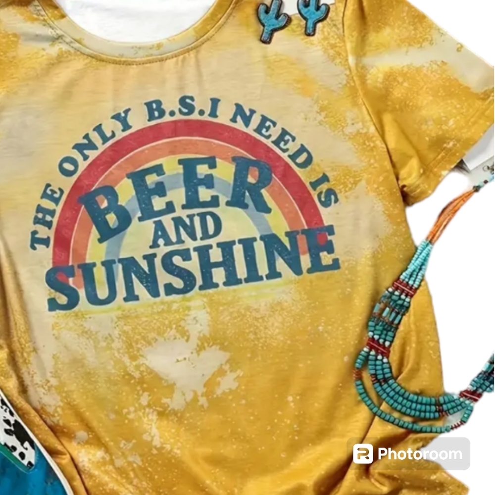 Summer Funny Graphic Printed Top - Picture 3 of 5